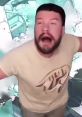 A man with a beard excitedly reacting against a vibrant, abstract background, showcasing energy and enthusiasm for Idk_Skyler.