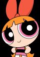 Blossom from the PPGs reboot (2016) with her signature pink dress and red bow, showcasing her confident smile and big eyes.