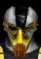 CyraxGamer Legacy character featuring a stylized helmet with metallic textures in vibrant yellow and silver colors.