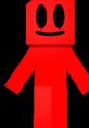 Bright red character with a blocky design and a smiling face, inspired by Nicec00Lkidd and Foxo Fun Schoolhouse.