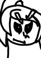 Angry expression of a character, styled as a "Rainbow Archer" OC, with bold lines and exaggerated features.