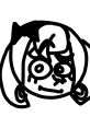 Cartoon doodle of a character with exaggerated features and a playful expression, reflecting a whimsical art style.