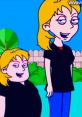 Giant Emma character art featuring two stylized versions side by side, showcasing vibrant colors and playful expressions.