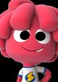Colorful character Nathan Nuance with pink hair and a cheerful expression, wearing a white shirt with a lightning bolt design.