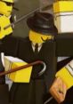 Mafioso Create AI in Roblox Dream Game showcases yellow characters in suits, embodying a playful gangster theme.