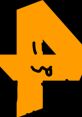 Playful orange letter 'A' design on a black background, embodying the creative spirit of REN TV programming.