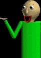 Baldi character gesturing, vibrant green shirt, from Baldi's Basics tutorial game, emphasizing fun and learning in gaming.