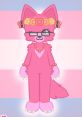 Munkus Lunkus character in vibrant pink attire, adorned with flowers and accessories, embodies playful creativity and charm.