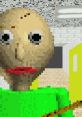 Pixelated character in a school corridor, reminiscent of educational games like James Fuss Basics in Education.