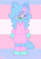Playful character styled in pastel colors, showcasing "Creamy Dreamy Voice" with glasses, dress, and fluffy accessories.