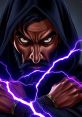 Apep (Enraged) radiates power with glowing eyes and crackling lightning, embodying fury and mystique in dark attire.