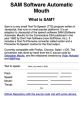 Sam (Software Automatic Mouth) - Tap on a clip to paste it in the text box.