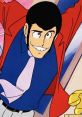 Lupin The 3rd character in a red jacket, showcasing playful charm and excitement, iconic voice lines capture his mischievous spirit.