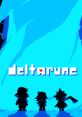 Silhouettes of characters in front of a vibrant blue backdrop, featuring the title "Deltarune" for Chapter 4.