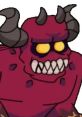 Molch from FNF Spooky Mod, a menacing red character with horns and sharp teeth, adds eerie vibes to the mod.