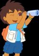 Diego Marquez from "Go Diego Go" winks while using a telescope, ready for his next adventure in the wild.