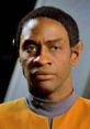 Tuvok, the Vulcan officer from Star Trek, showcases his serious demeanor in a classic episode.