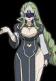 Witch Regret from Edens Zero showcases her striking appearance with a confident pose and unique outfit design.