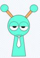 Lifeguard character from Sprunki, featuring a turquoise body, antennae, and a simple tie for a playful design.