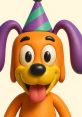 Bobby the Doggo 4, a cheerful orange cartoon dog with a playful expression and festive party hat, ready for fun!