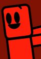 Cheerful red character with a rectangular shape, from Nicec00lkidd games, set against a dark background. Ideal for gaming fans.