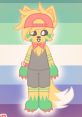 Colorful anthropomorphic character with playful design, featuring a cap, bow tie, and vibrant markings, embodying Taco Guy Voice vibes.