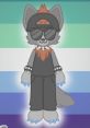 Stylish anthropomorphic character with gray fur, wearing a black outfit, sunglasses, and a cap, embodying "Burrito Guy" vibes.