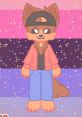 Burgey Wurgey Voice (OLDER) character in a colorful background, wearing a cap and casual outfit with playful features.