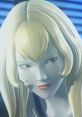 Dominique from Cobra the Arcade with striking long blonde hair and a captivating expression, showcasing her mysterious allure.
