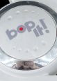 Close-up of Bop It! console showcasing its iconic logo and design, perfect for interactive gaming enthusiasts.