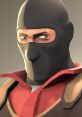 Close-up of a masked mercenary character from Open Fortress, showcasing intense expression and tactical attire.