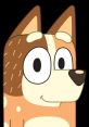 Cheerful cartoon dog character with orange and white fur, representing playful themes from children's entertainment.