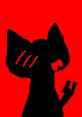 Silhouette of a cat against a vibrant red background, symbolizing creativity and bold expression in digital art.