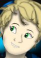 Whimsical illustration of a character with blonde hair and green eyes, inspired by Liz Productions’ Ai Voice in Thomas & Friends.