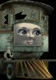 Lucy Montgomery as an AI voice, featured in Thomas & Friends, in an expressive, vintage train character design.