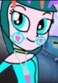 Colorful animated character with blue eyes and teal hair, showcasing a playful style and vibrant personality.