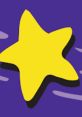 Bright yellow star shape against a vibrant purple background, representing fun and excitement in Hullabaloo Announcer (2023).