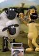 Shaun the Sheep interacts playfully with a dog, showcasing fun moments from the "Creating AI FX Generator" beta.