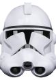 Clone Trooper helmet with sleek design and iconic visor, showcasing detailed features for collectors and fans alike.