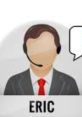 Professional avatar of Eric in a headset, representing customer support or virtual assistance role.