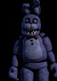 Retro Bonnie stands menacingly, showcasing his vibrant purple design and iconic features from the Five Nights at Freddy's series.