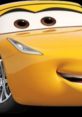 Cruz Ramirez smiles confidently, showcasing her vibrant yellow color and sleek design from the "Cars" franchise.