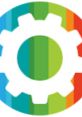 Colorful gear logo representing innovation and creativity for Originator Kids V6, promoting educational engagement.