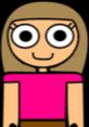 Eaka from Almv's Ethanreal, a cartoon character with big eyes and blonde hair in a pink shirt, showcasing a playful design.