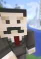 Mumbo Jumbo in Minecraft, dressed in a formal suit, showcasing his character in the Hermitcraft world.