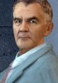 Portrait of Dr. Magnuson, a distinguished character with grey hair and a thoughtful expression, wearing a light blue lab coat.