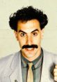 Borat Sagdiyev, a comedic character by Sacha Baron Cohen, known for his unique style and outrageous antics.