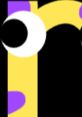 Colorful letter "N" with playful eyes, part of the "N In My Whiz Kid Blocks" educational series for early learning.