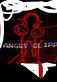 Red-themed artwork of Angry Clippy with intense expressions on a digital grid background, featuring stylized text.