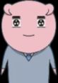 Cheerful animated character in a suit with a pink head, embodying the fun personality of Hamong from Red Pajama Yaco.
